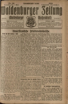 Waldenburger Zeitung, Jg. 67, 1921, nr 80