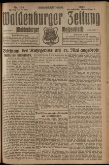 Waldenburger Zeitung, Jg. 67, 1921, nr 104