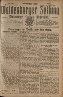 Waldenburger Zeitung, Jg. 67, 1921, nr 107