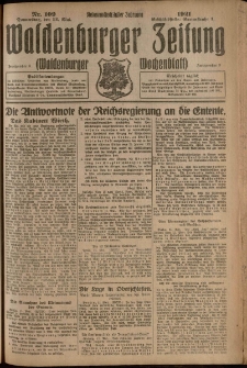 Waldenburger Zeitung, Jg. 67, 1921, nr 109