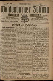 Waldenburger Zeitung, Jg. 67, 1921, nr 119