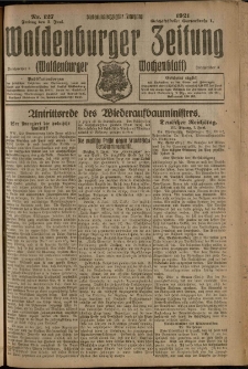 Waldenburger Zeitung, Jg. 67, 1921, nr 127