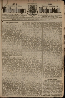 Waldenburger Wochenblatt, Jg. 31, 1885, nr 3