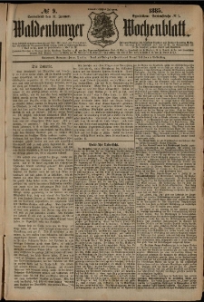 Waldenburger Wochenblatt, Jg. 31, 1885, nr 9