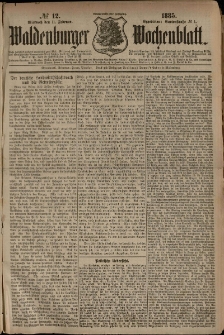 Waldenburger Wochenblatt, Jg. 31, 1885, nr 12