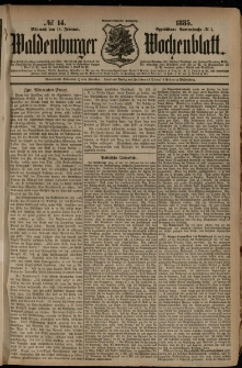 Waldenburger Wochenblatt, Jg. 31, 1885, nr 14