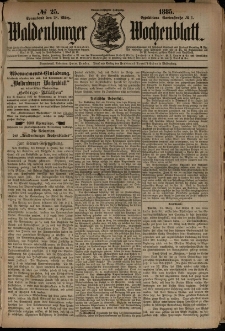 Waldenburger Wochenblatt, Jg. 31, 1885, nr 25