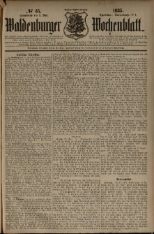 Waldenburger Wochenblatt, Jg. 31, 1885, nr 35