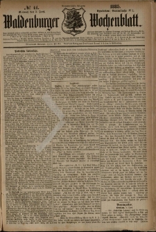 Waldenburger Wochenblatt, Jg. 31, 1885, nr 44