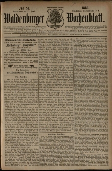 Waldenburger Wochenblatt, Jg. 31, 1885, nr 51