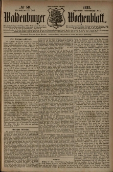 Waldenburger Wochenblatt, Jg. 31, 1885, nr 58