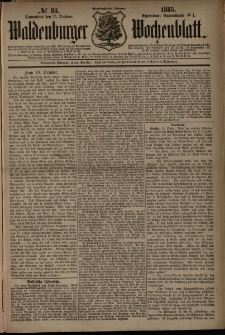 Waldenburger Wochenblatt, Jg. 31, 1885, nr 83