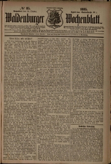 Waldenburger Wochenblatt, Jg. 31, 1885, nr 85