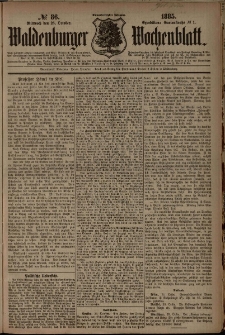 Waldenburger Wochenblatt, Jg. 31, 1885, nr 86