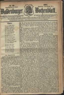 Waldenburger Wochenblatt, Jg. 30, 1884, nr 30