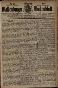 Waldenburger Wochenblatt, Jg. 31, 1885, nr 89