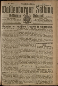 Waldenburger Zeitung, Jg. 67, 1921, nr 132