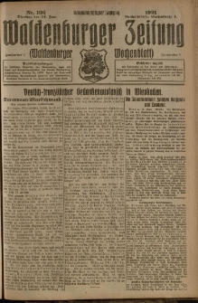Waldenburger Zeitung, Jg. 67, 1921, nr 136