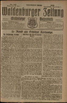 Waldenburger Zeitung, Jg. 67, 1921, nr 147