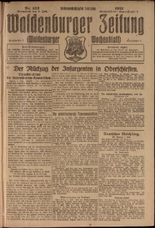 Waldenburger Zeitung, Jg. 67, 1921, nr 152