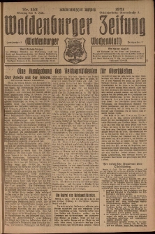 Waldenburger Zeitung, Jg. 67, 1921, nr 153