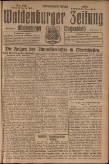 Waldenburger Zeitung, Jg. 67, 1921, nr 155