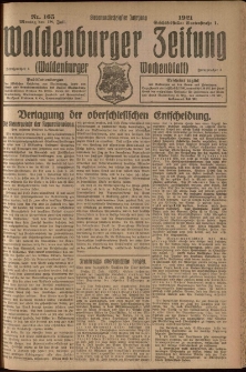 Waldenburger Zeitung, Jg. 67, 1921, nr 165