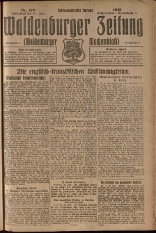 Waldenburger Zeitung, Jg. 67, 1921, nr 170