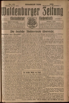 Waldenburger Zeitung, Jg. 67, 1921, nr 171
