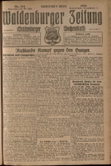 Waldenburger Zeitung, Jg. 67, 1921, nr 174