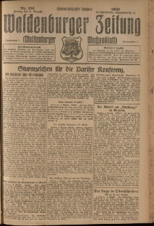 Waldenburger Zeitung, Jg. 67, 1921, nr 181