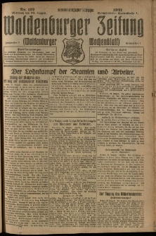 Waldenburger Zeitung, Jg. 67, 1921, nr 197