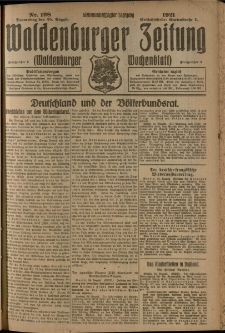 Waldenburger Zeitung, Jg. 67, 1921, nr 198