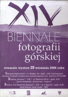 XIV Biennale Fotografii G&oacute;rskiej - plakat [Dokument życia społecznego]