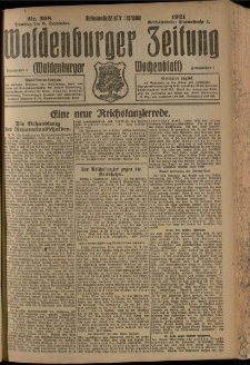 Waldenburger Zeitung, Jg. 67, 1921, nr 208
