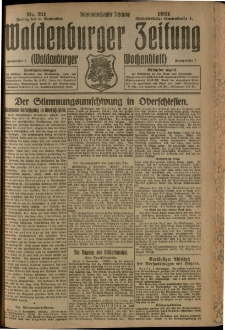 Waldenburger Zeitung, Jg. 67, 1921, nr 211