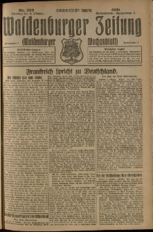 Waldenburger Zeitung, Jg. 67, 1921, nr 232