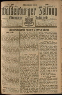 Waldenburger Zeitung, Jg. 67, 1921, nr 239