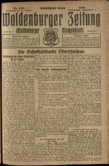 Waldenburger Zeitung, Jg. 67, 1921, nr 240