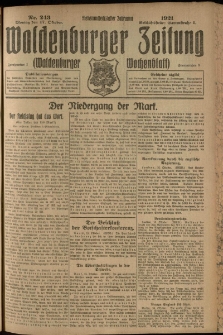 Waldenburger Zeitung, Jg. 67, 1921, nr 243