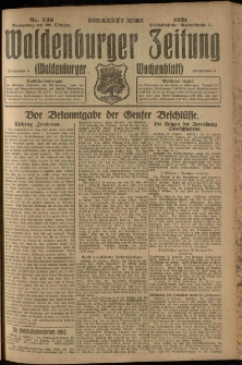 Waldenburger Zeitung, Jg. 67, 1921, nr 246
