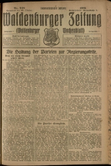 Waldenburger Zeitung, Jg. 67, 1921, nr 248