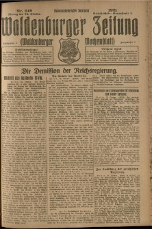 Waldenburger Zeitung, Jg. 67, 1921, nr 249