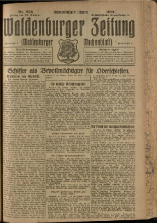 Waldenburger Zeitung, Jg. 67, 1921, nr 253