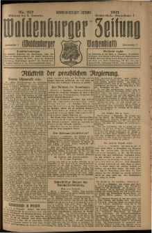 Waldenburger Zeitung, Jg. 67, 1921, nr 257