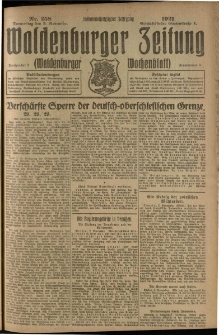 Waldenburger Zeitung, Jg. 67, 1921, nr 258