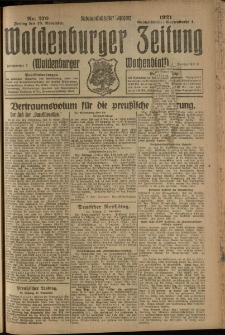 Waldenburger Zeitung, Jg. 67, 1921, nr 270