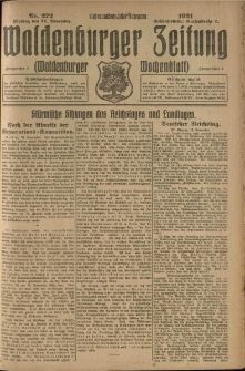 Waldenburger Zeitung, Jg. 67, 1921, nr 272