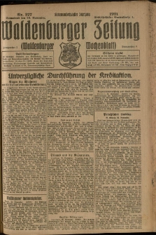 Waldenburger Zeitung, Jg. 67, 1921, nr 277