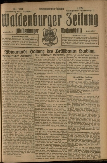 Waldenburger Zeitung, Jg. 67, 1921, nr 287